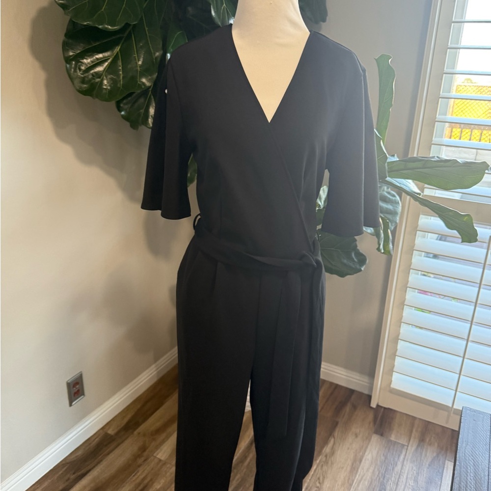 Spense Black Wrap Jumpsuit